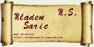Mladen Sarić vizit kartica